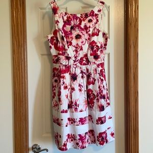 Black house white market floral dress